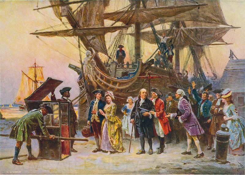 Jean Leon Gerome Ferris Franklin's Return to Philadelphia, 1785 Norge oil painting art